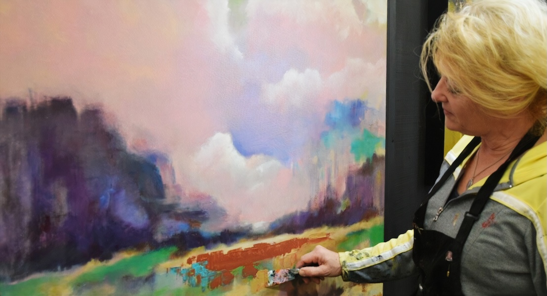 Julie Simcox in her studio